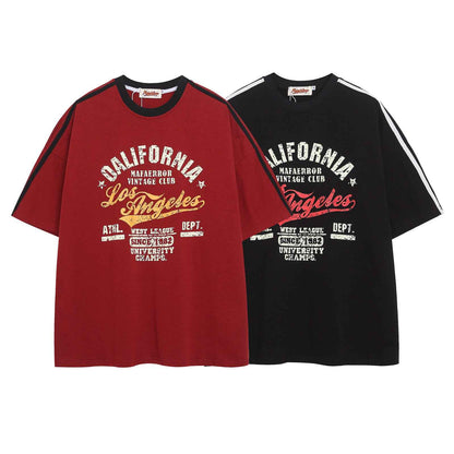 Webbing Letter Print Short Sleeve T-Shirt For Men | MuddyStock Originals MuddyStock