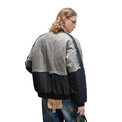 Badge Decoration Double-headed Zipper Baseball Jacket For Men And Women MuddyStock