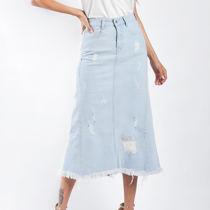 High waist denim skirt for women All Products