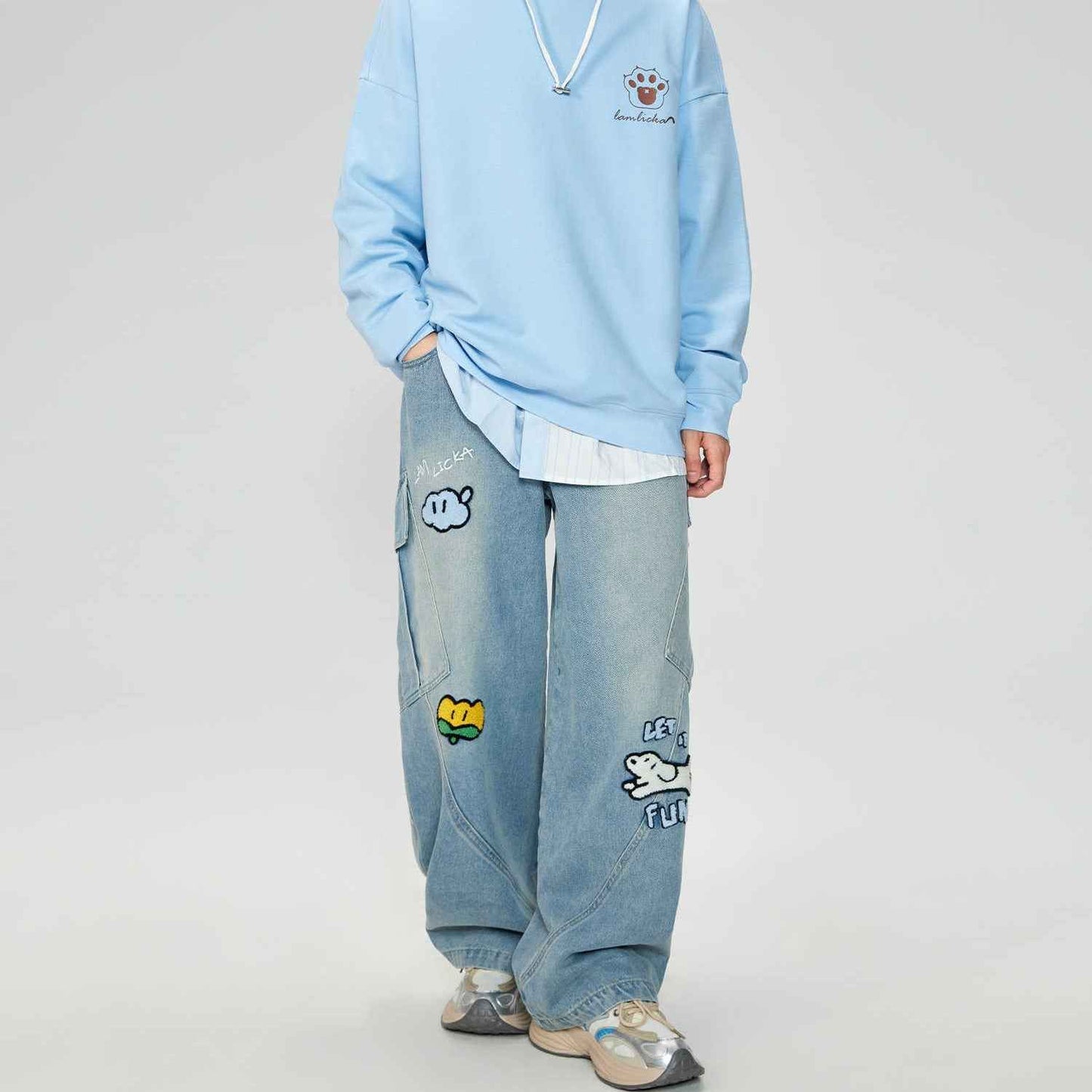 Puppy American-style Cargo Jeans For Men
