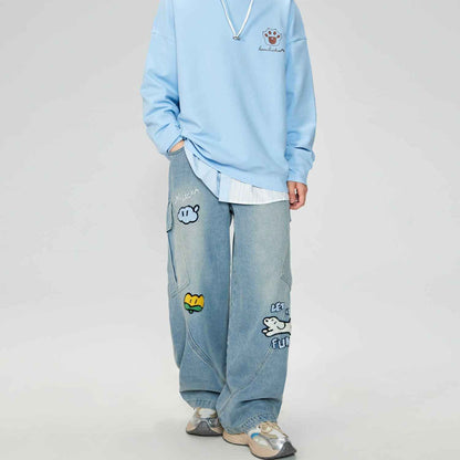 Puppy American-style Cargo Jeans For Men