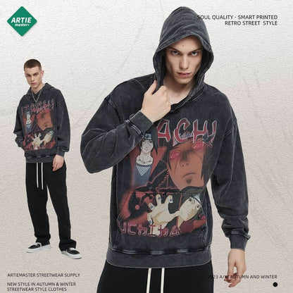 High Street Trendy Anime Shadow Print Men's Sweatshirt | MuddyStock Originals MuddyStock