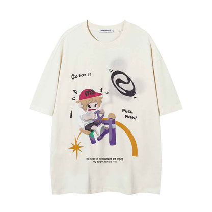 Printed Cotton Short-sleeved T-shirt For Men And Women MuddyStock