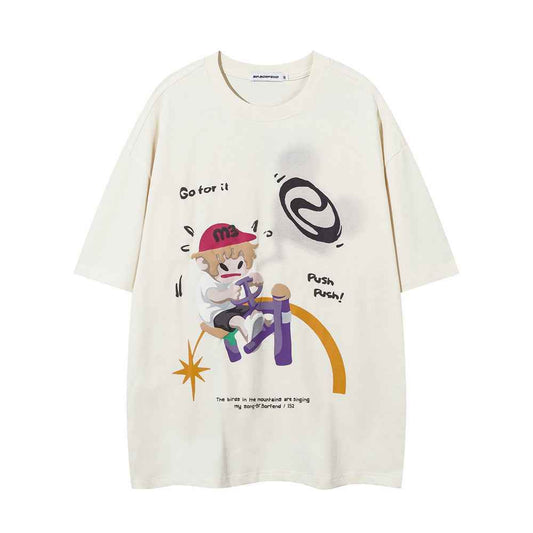 Printed Cotton Short-sleeved T-shirt For Men And Women MuddyStock