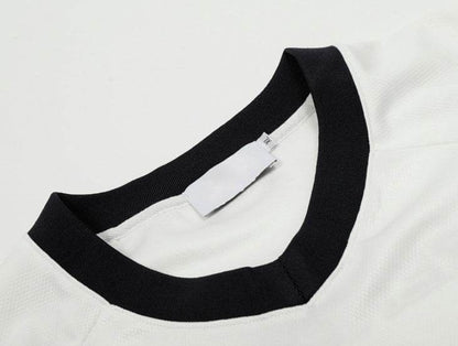 American Retro Stitching Long Sleeve T-shirt For Men MuddyStock