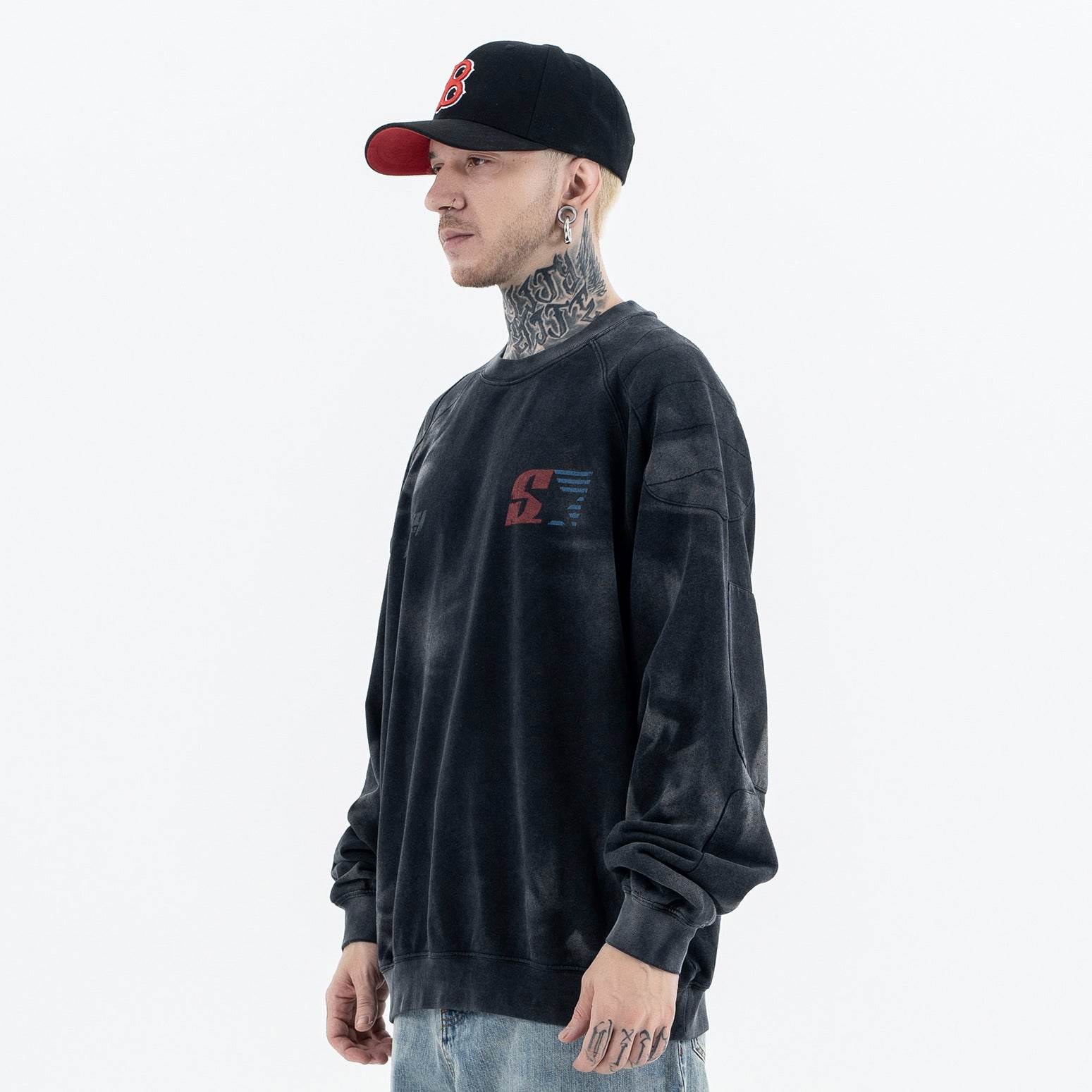 Men's Racing Print Crew Neck Sweatshirt | MuddyStock Originals MuddyStock
