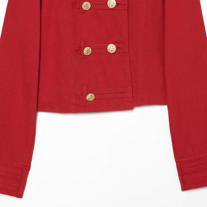 Long sleeved round neck short slim fit jacket for women | MuddyStock Originals