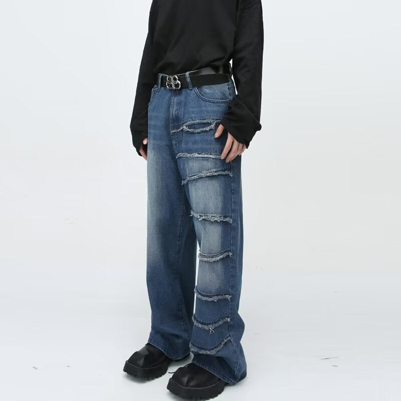 Retro style patchwork jeans for men | MuddyStock Originals MuddyStock