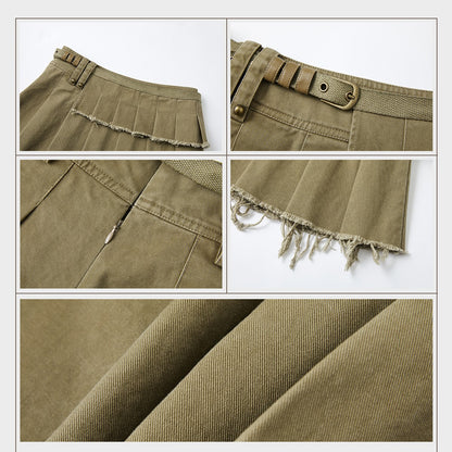 Asymmetric Splicing Work Short Skirt For Women All Products
