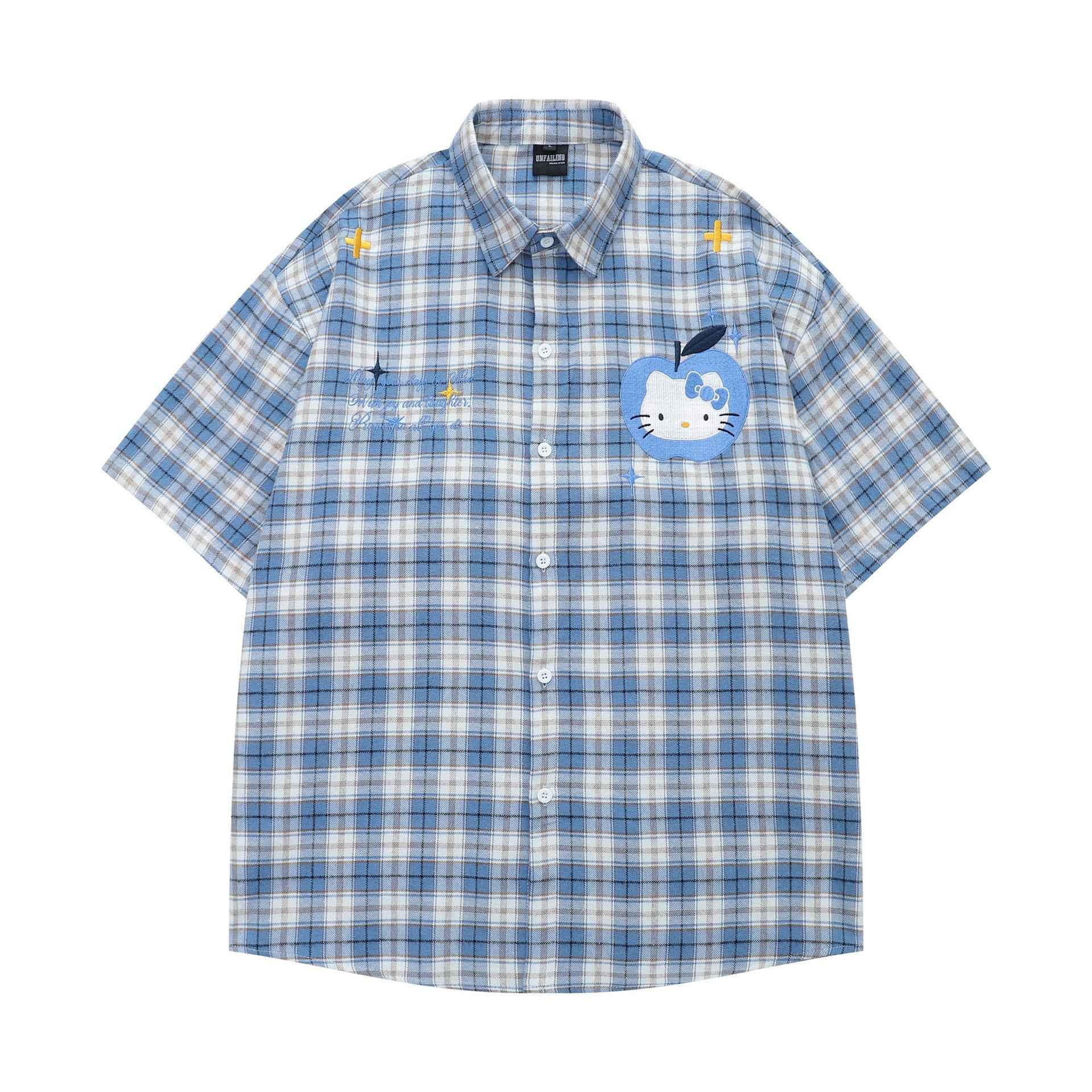 Kitty Apple Embroidered Shirt T-shirt