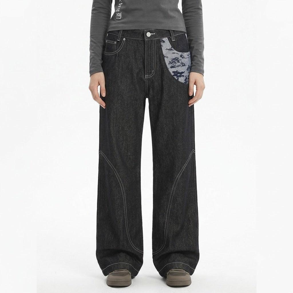 Casual denim micro flared pants for women | MuddyStock Originals