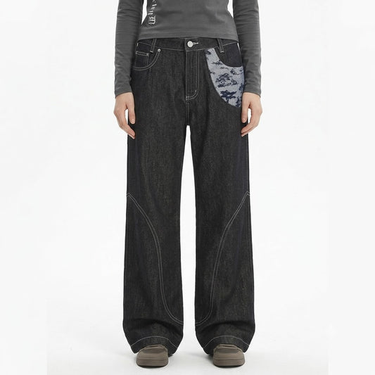 Casual denim micro flared pants for women | MuddyStock Originals