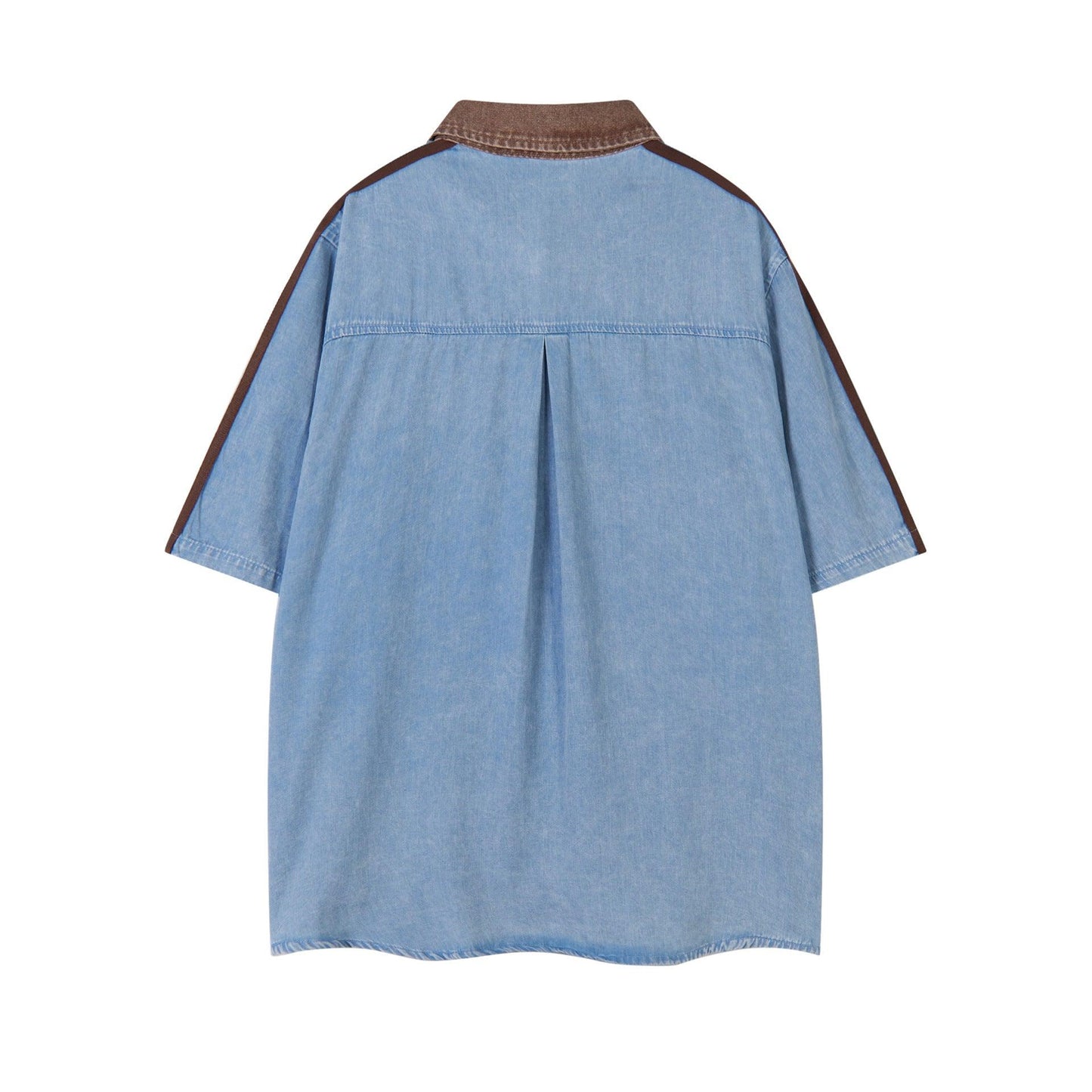 Splicing loose men's short sleeve shirt | MuddyStock Originals