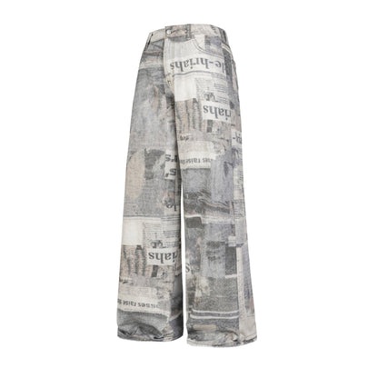 Men's Streetwear Wide-Leg Pants