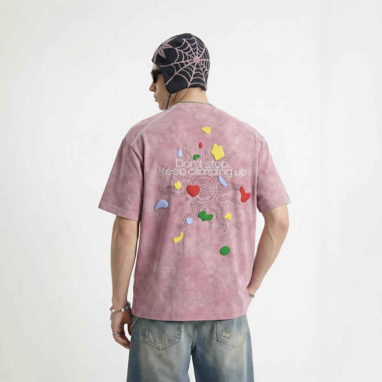Snowflake Climbing Print Short-Sleeve T-Shirt For Men null
