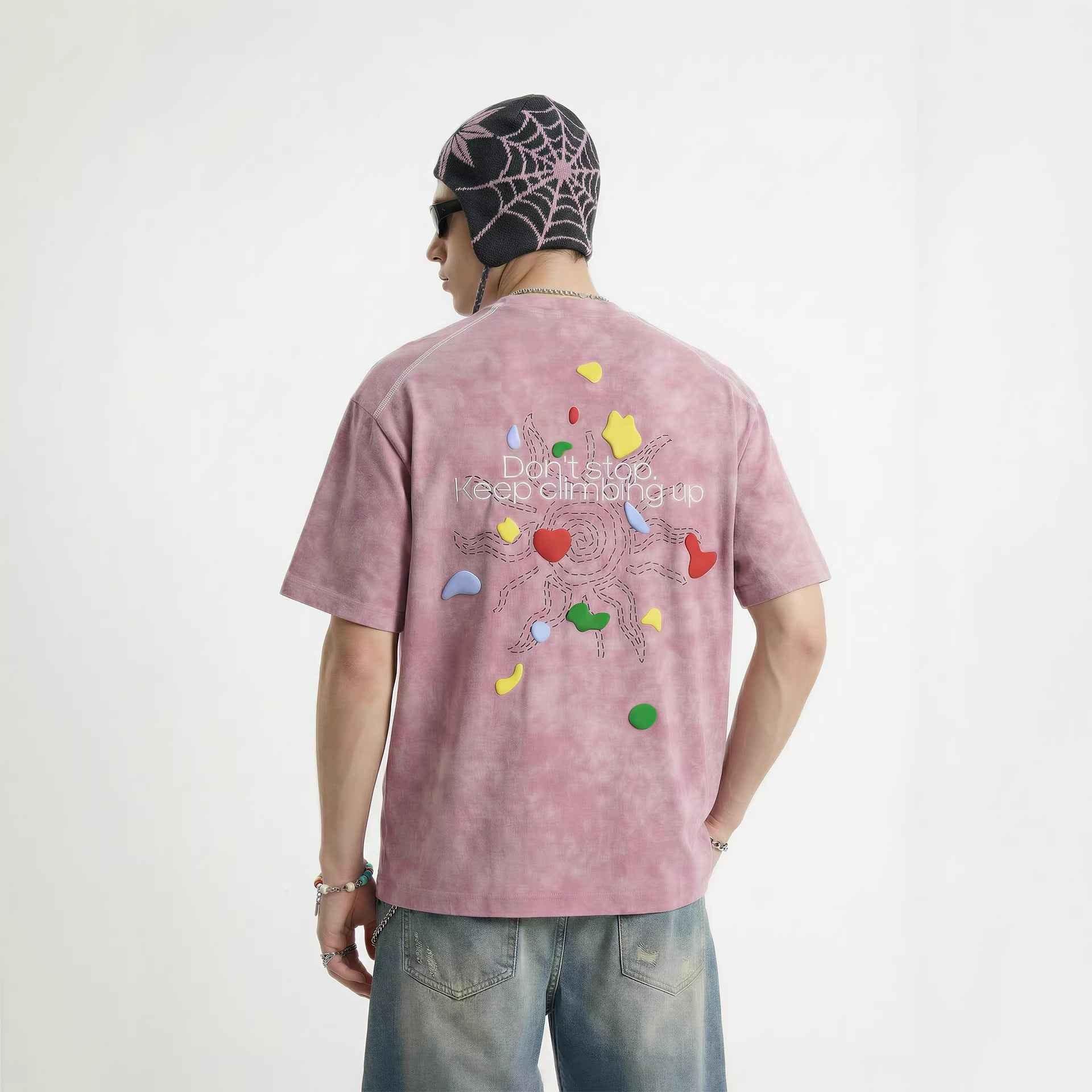 Snowflake Climbing Print Short-Sleeve T-Shirt For Men null