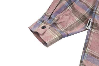 Plaid Loose Long Sleeves Shirt For Men And Women MuddyStock