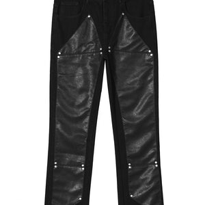 Straight Leg Fashion Pants For Men Black