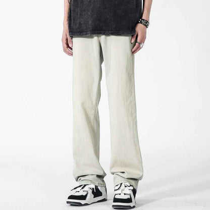 Retro Loose Oversized Casual Jeans For Men Yellow Mud Colors MuddyStock