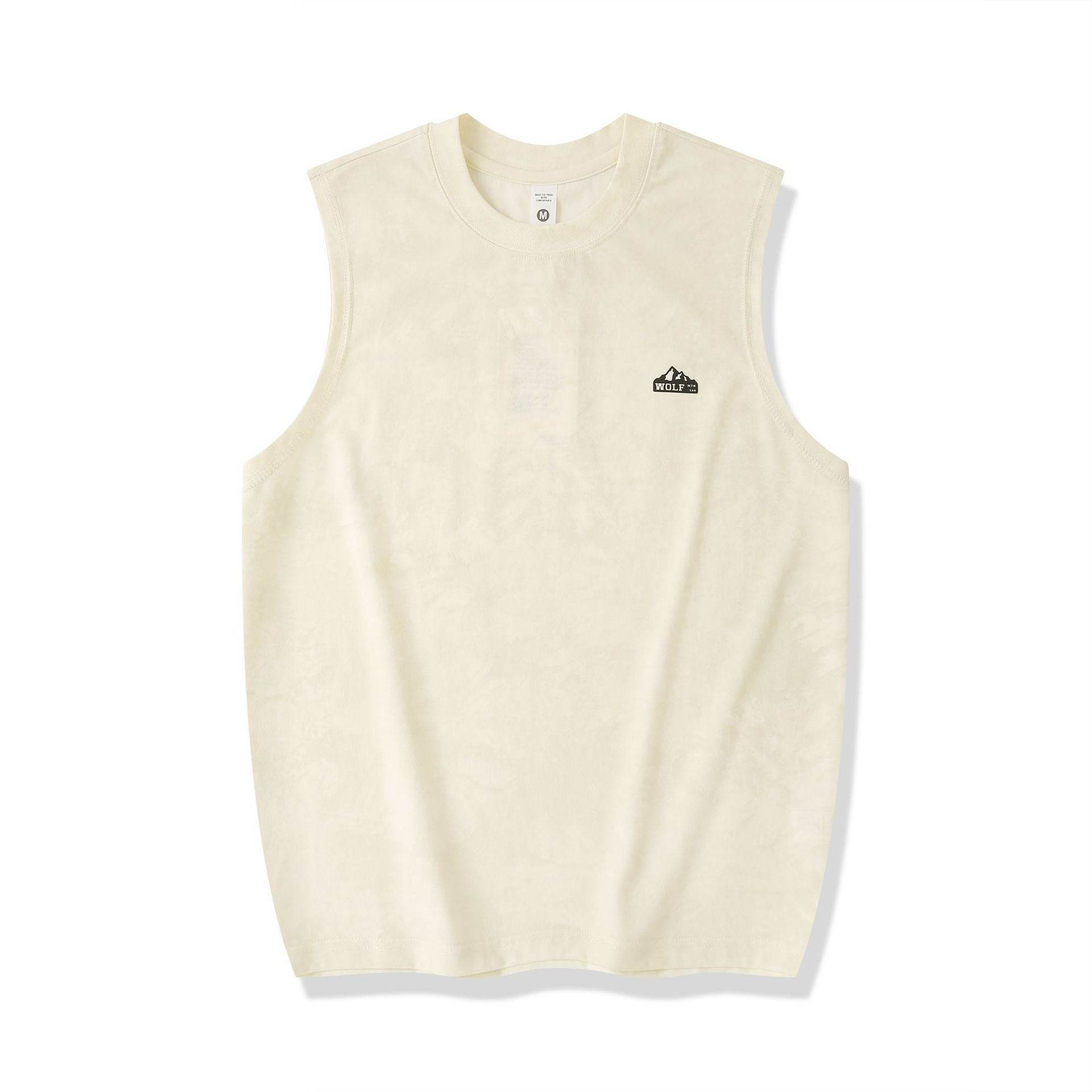 Men's Fashion Loose Casual Sports Wild Vest Apricot MuddyStock