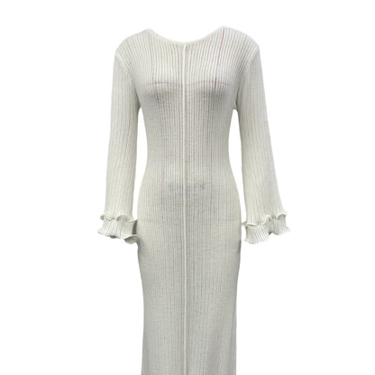 Round neck long sleeved slim fit dress for women | MuddyStock Originals