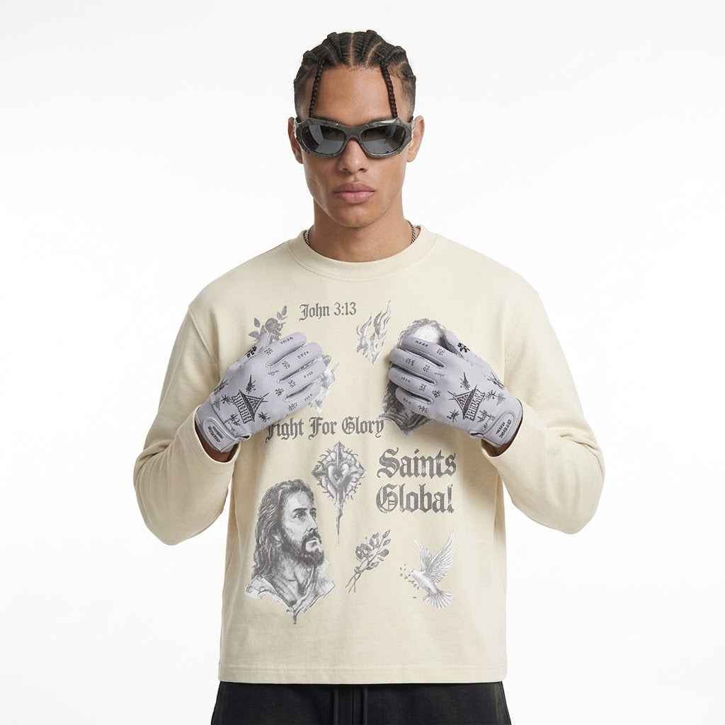 Vintage Wash Long Sleeve Boxy T-Shirt For Men | MuddyStock Originals