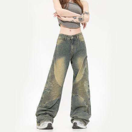 Straight Jeans Washed Yellow Mud Jeans For Women MuddyStock