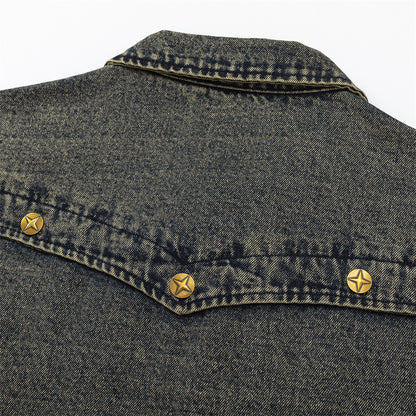 Punk High Street Tooling Denim Jacket For Women