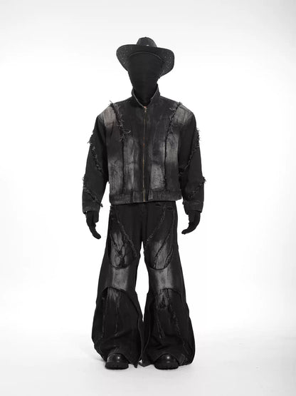 Mens Straight-leg Relaxed-fit Floor-length Jeans