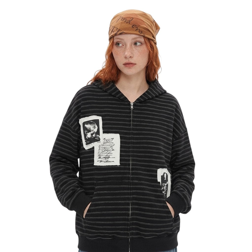 Portrait patch hoodie for women | MuddyStock Originals