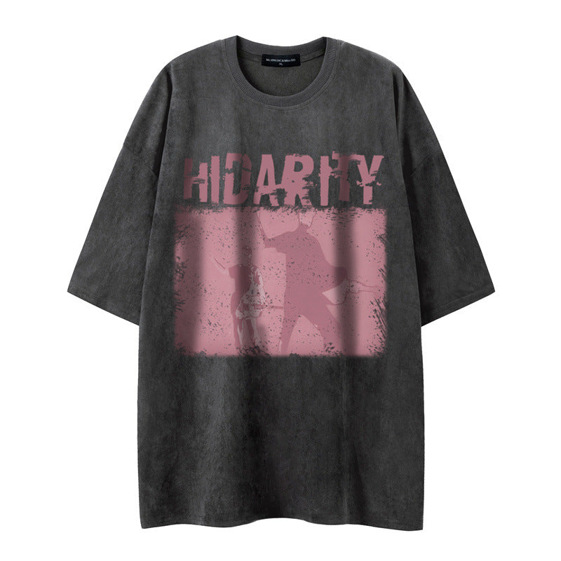 Abstract short sleeved letter figurine Dark Grey