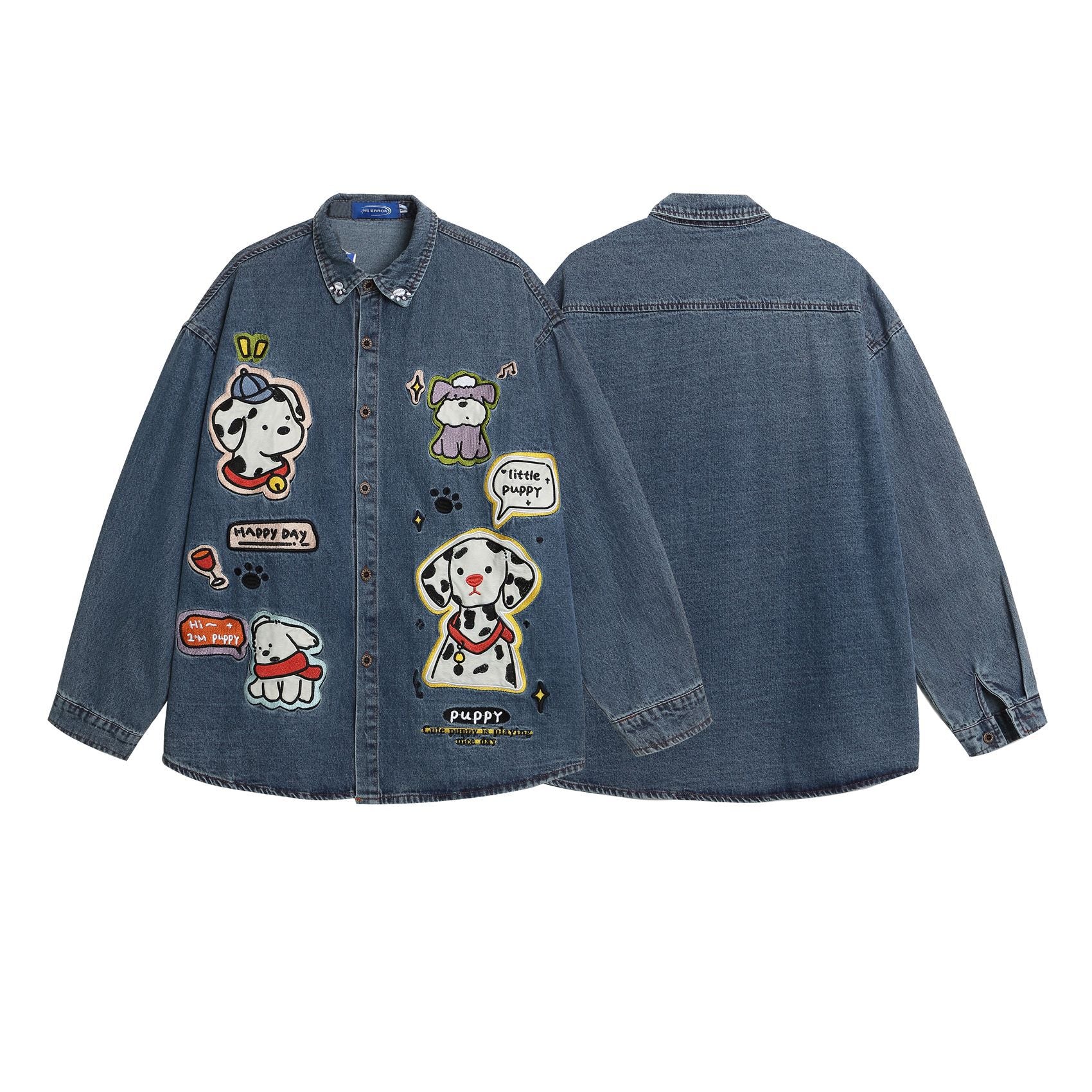 Washed Dog Applique Long Sleeve Shirt For Women | MuddyStock Originals eprolo