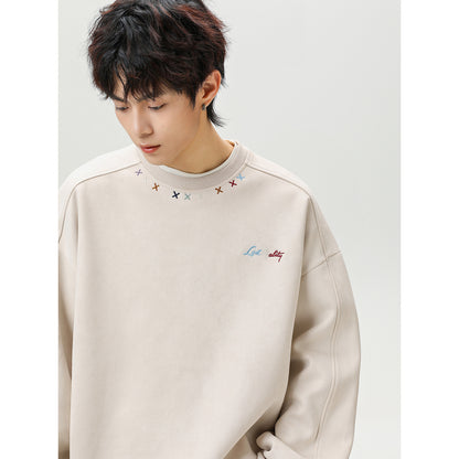 Round neck sweatshirt men's embroidered pullover | MuddyStock Originals MuddyStock