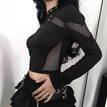 Slim fit hollow out long sleeved top | MuddyStock Originals MuddyStock