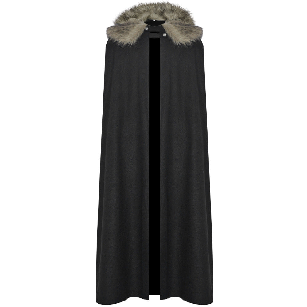 Game of Thrones Jon Snow Cloak For Halloween Black