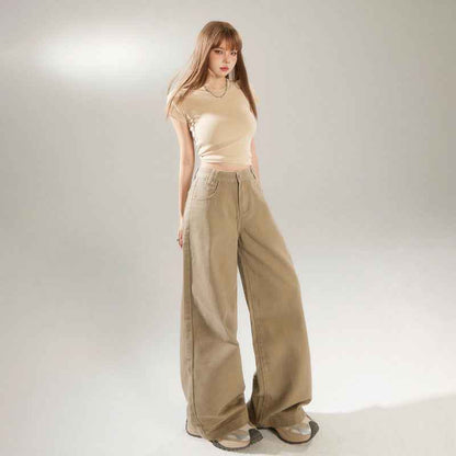 Women's Wide-Leg Loose Straight Floor-Length Pants | MuddyStock Originals MuddyStock