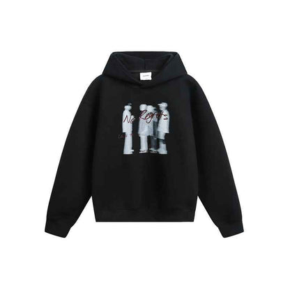 Oversize Character Print Casual Hoodie For Men And Women | MuddyStock Originals Black MuddyStock