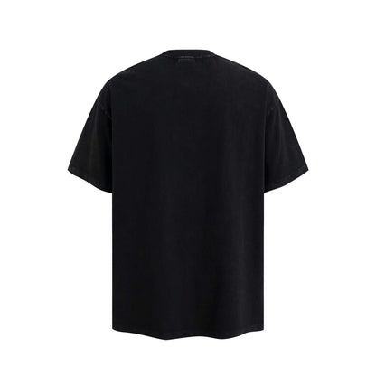 High Street Style Washed Vintage Character Letter Print Short Sleeve T-Shirt For Men | MuddyStock Originals MuddyStock