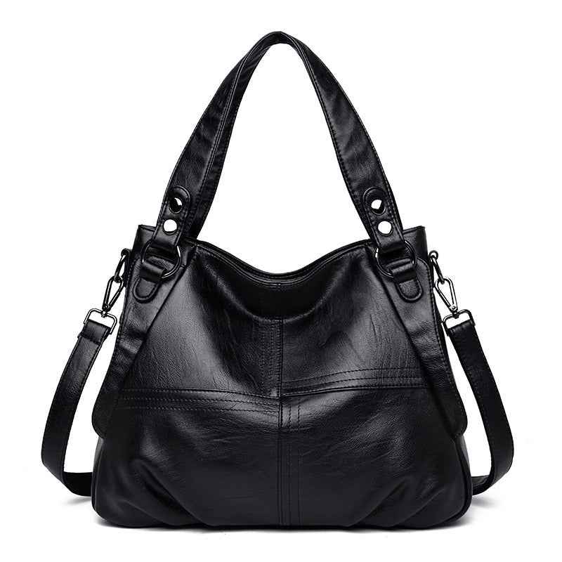 Large capacity shoulder crossbody handbag Black