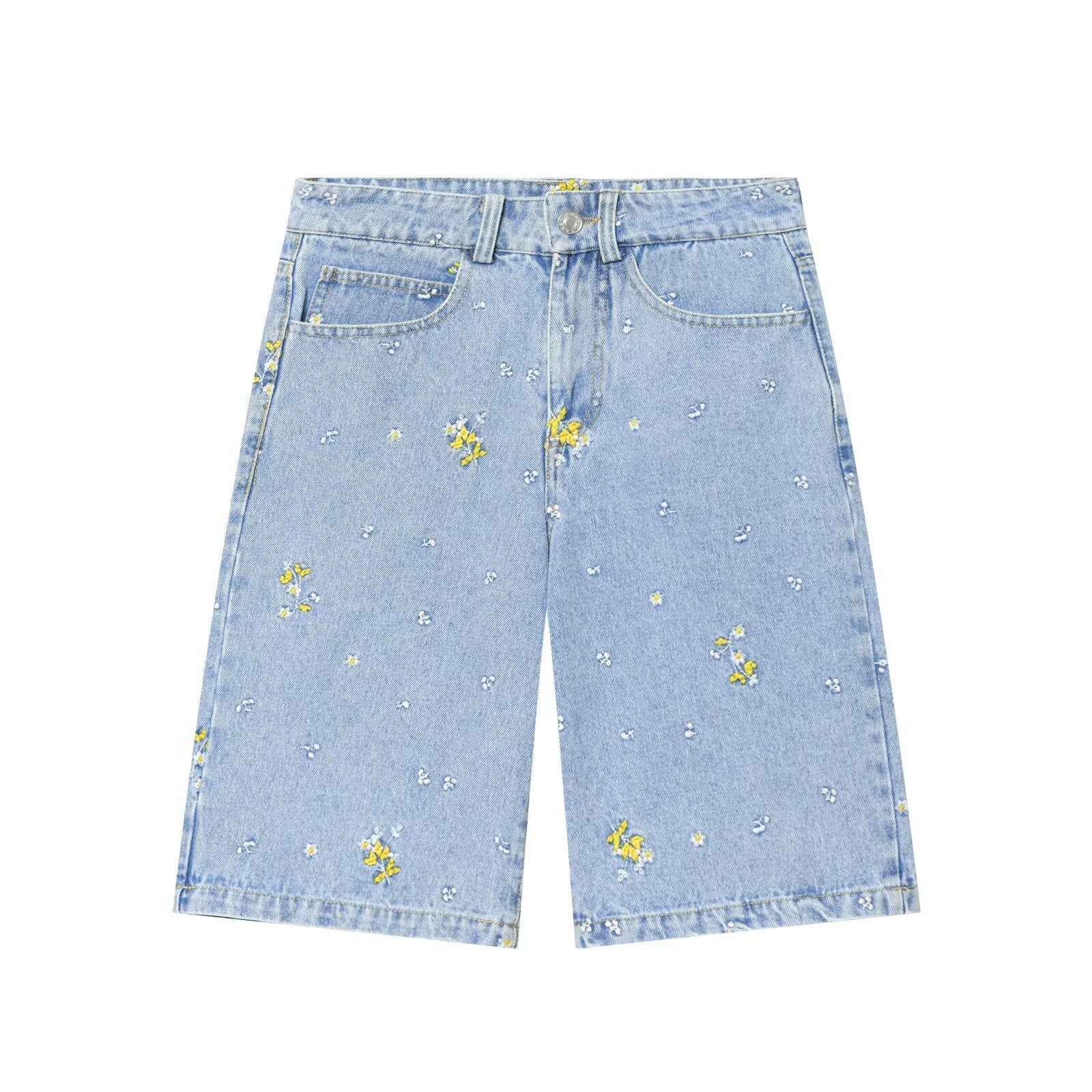 Embroidered denim jacket+denim shorts set for women | MuddyStock Originals