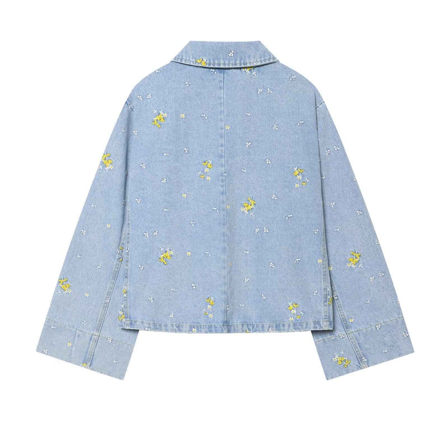 Embroidered denim jacket+denim shorts set for women | MuddyStock Originals