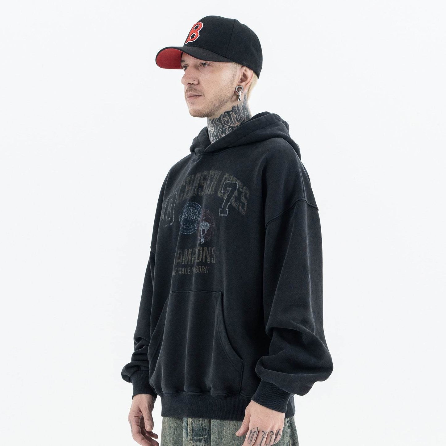 Men's Faded Hooded Sweatshirt Loose Fit | MuddyStock Originals MuddyStock