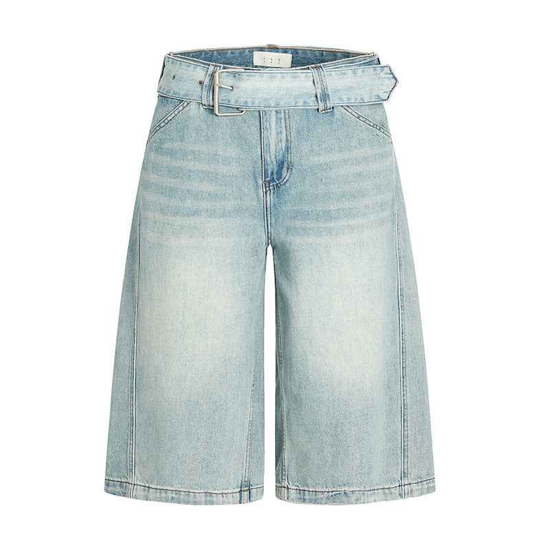 Washed cat whiskers seven quarter shorts for women | MuddyStock Originals