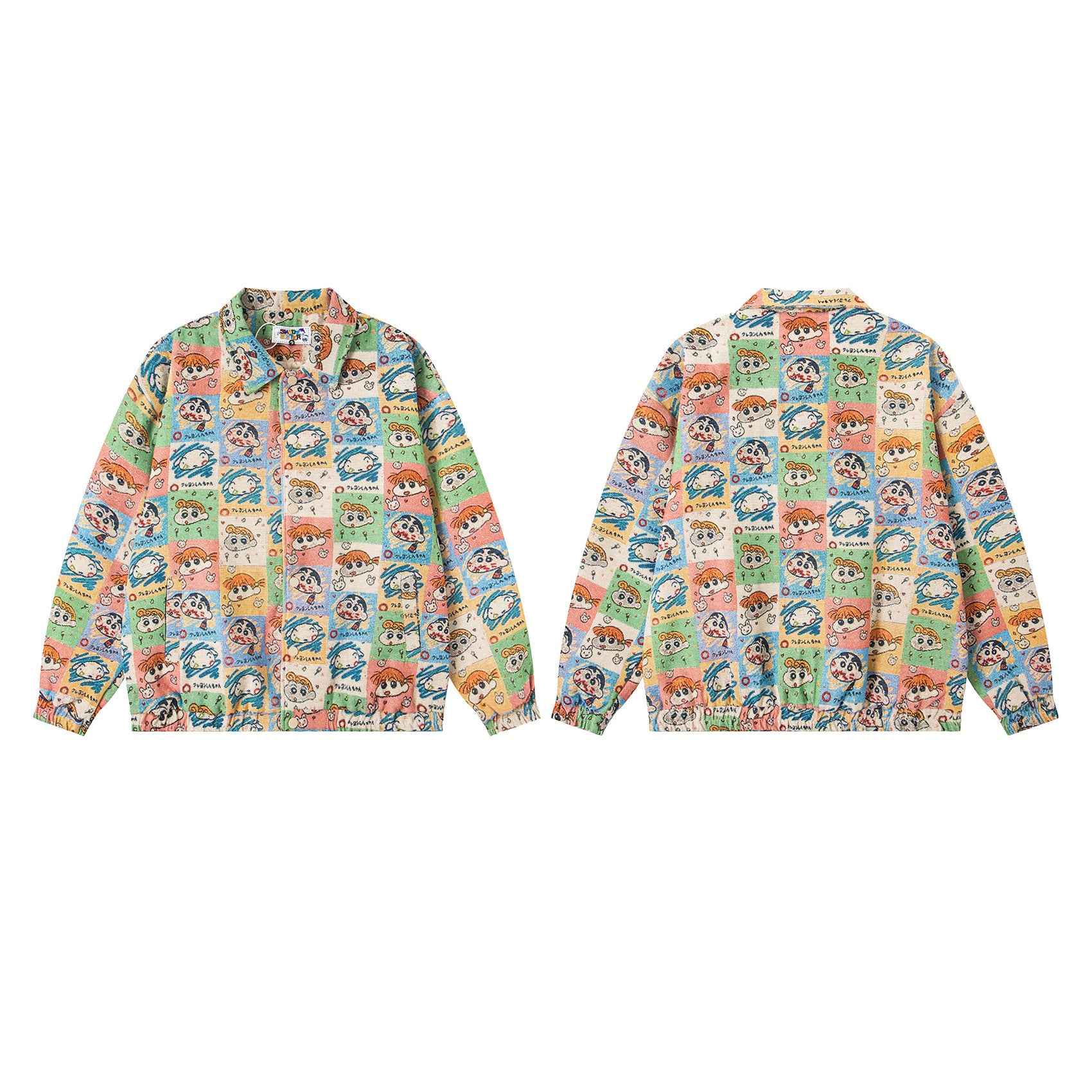Retro Cartoon All-Over Print Lapel Jacket For Men And Women | MuddyStock Originals MuddyStock