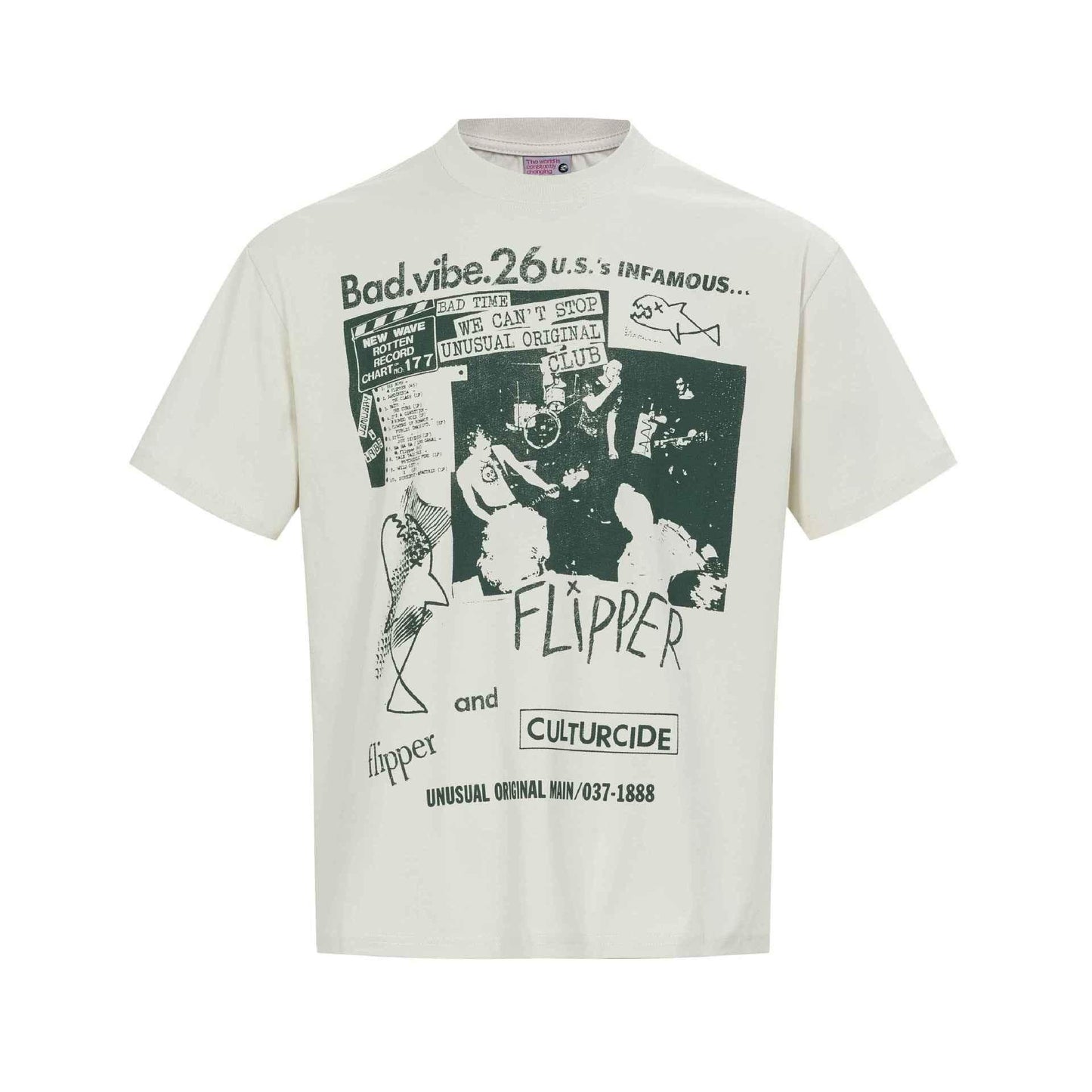 Rock portrait printed short sleeved t-shirt for men | MuddyStock Originals