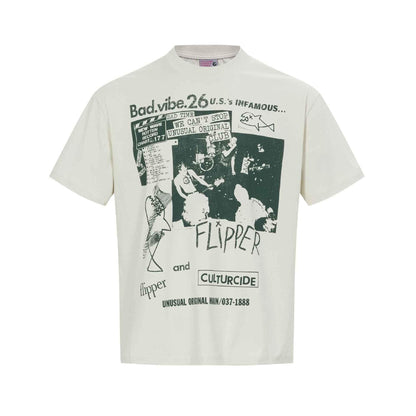 Rock portrait printed short sleeved t-shirt for men | MuddyStock Originals