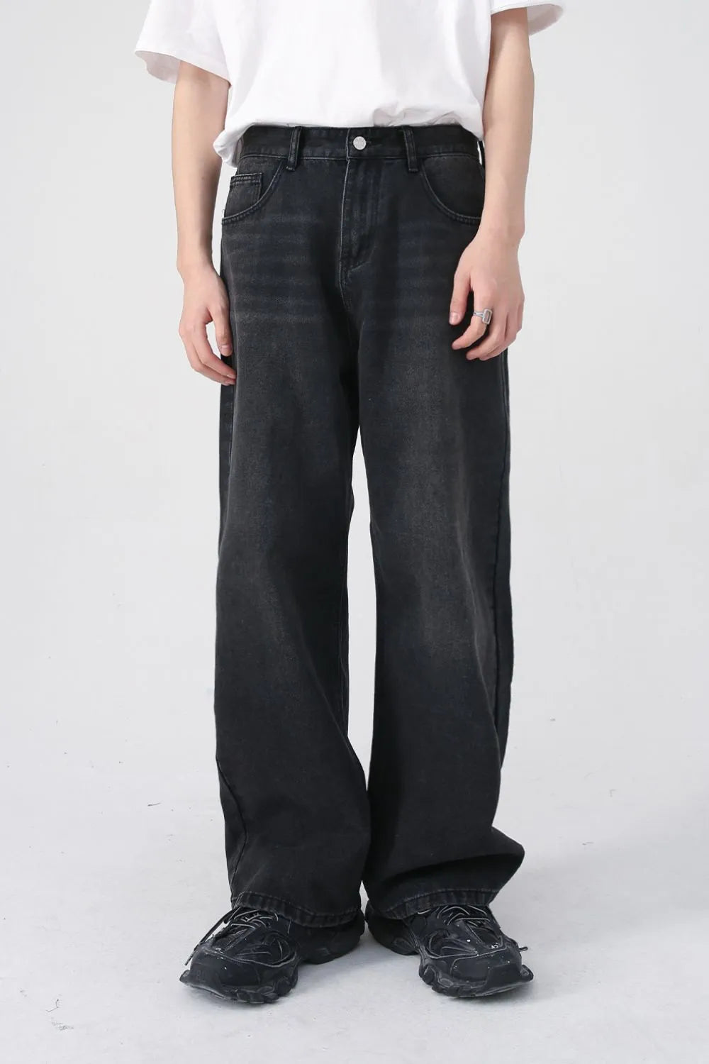 Baggy Jeans with Pockets For Men | MuddyStock Originals Black MuddyStock