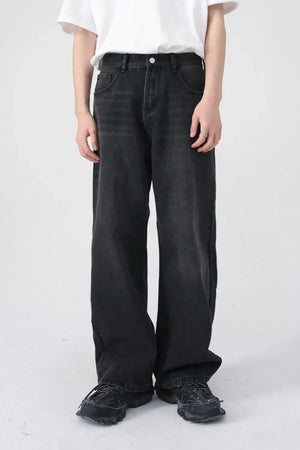 Baggy Jeans with Pockets For Men | MuddyStock Originals Black