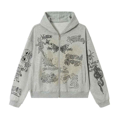 Abstract pattern dirty hoodie for women | MuddyStock Originals