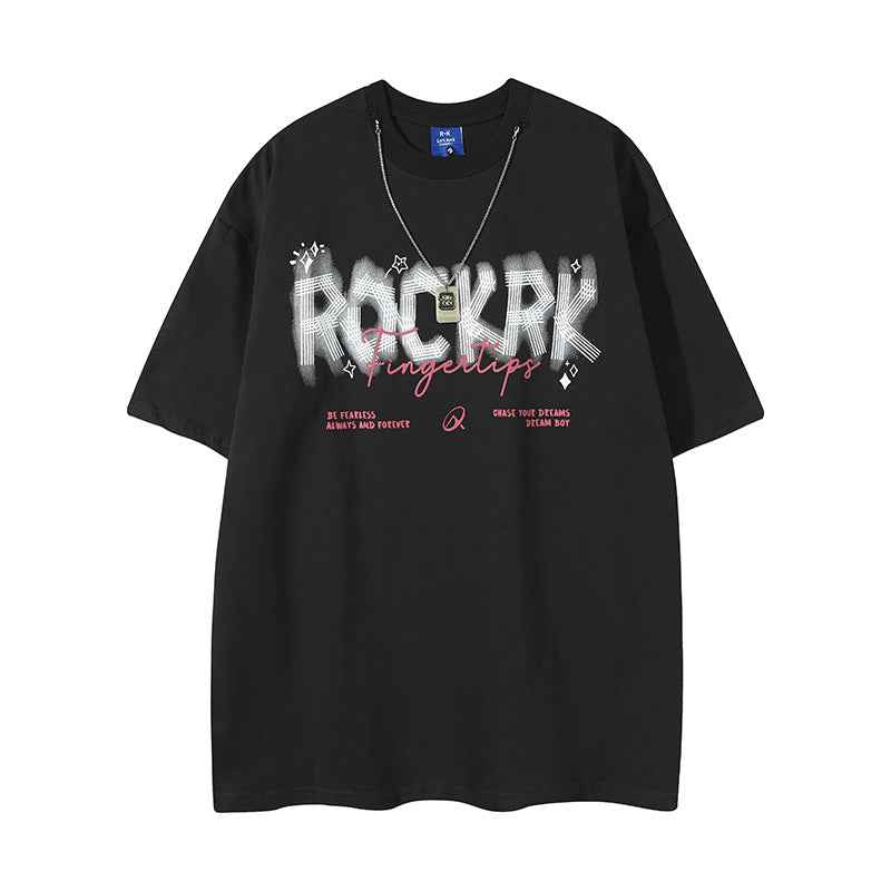 Streetwear High Street Necklace Short Sleeve T-Shirt Men And Women | MuddyStock Originals MuddyStock